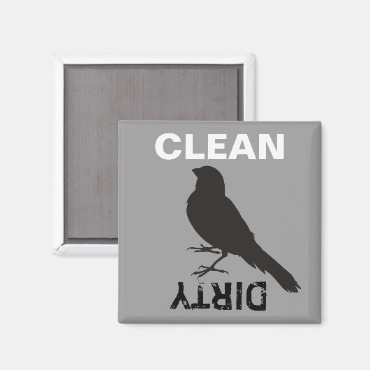 Standing Canary Bird Magnet (Vorderseite/Rückseite)