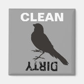 Standing Canary Bird Magnet (Vorne)