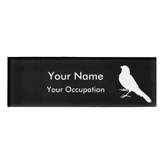 Standing Canary Bird Namenschild (Vorderseite)