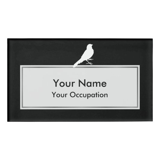 Standing Canary Bird Namenschild (Vorderseite)
