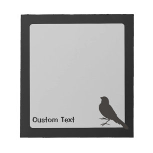 Standing Canary Bird Notizblock