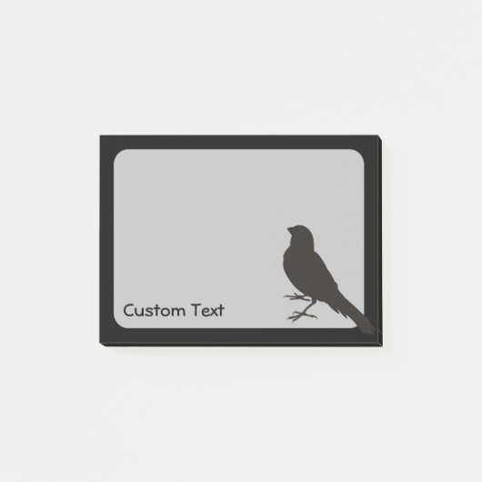 Standing Canary Bird Post-it Klebezettel (Vorderseite)