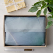 Standing Ovations, Abstract Blue Turquoise Fractal Seidenpapier (Geschenk)