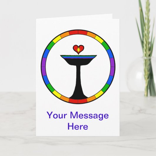 Standing Rainbow Chalice Customizable Note Card Karte (Vorderseite)