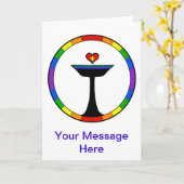 Standing Rainbow Chalice Customizable Note Card Karte (Gelbe Blume)