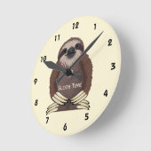 Standing Sloth Design Acrylic Wall Clock Runde Wanduhr (Winkel)
