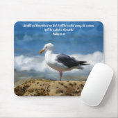 Standing Still Sea Bird Bible Verse Faith Mousepad (Mit Mouse)