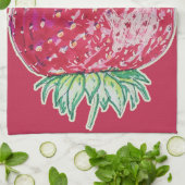 Standing Strawberry Geschirrtuch (Gefaltet)