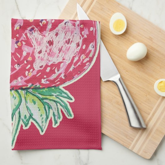 Standing Strawberry Geschirrtuch (Viertel Falte)