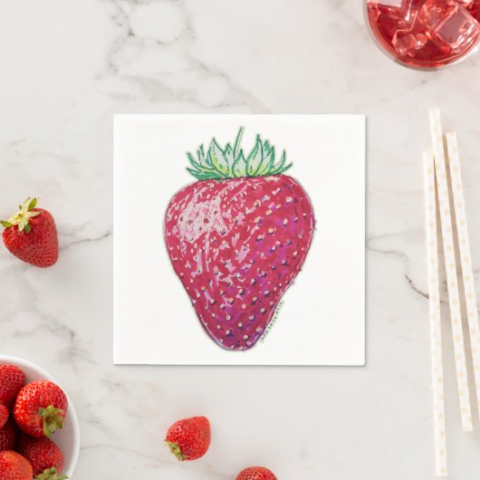 Standing Strawberry Serviette (Beispiel)