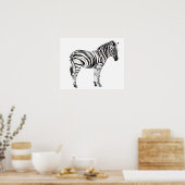 Standing Zebra Poster (Küche)