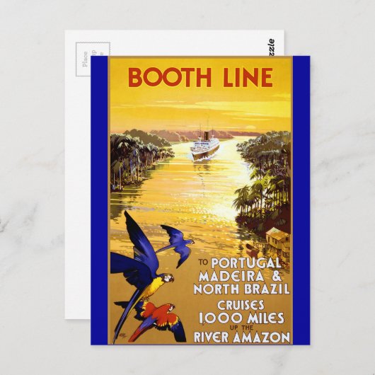 Standleitung nach Portugal Madeira Postkarte (Vorne/Hinten)