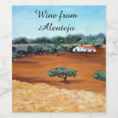Standort Alentejo in Portugal Weinetikett (Einzelnes Label)
