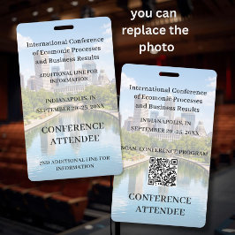 *Standort austauschbares Foto Konferenzteilnehmer  Ausweis