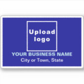 Standort des Unternehmens auf dem Blue Rectangle V Aufkleber (Vorderseite)