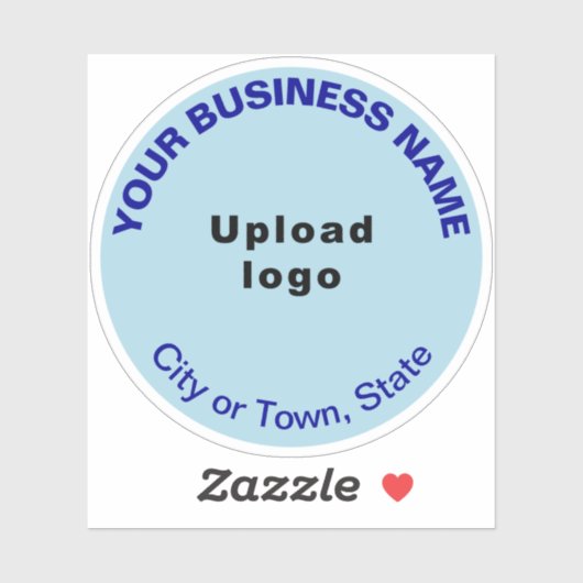 Standort des Unternehmens in hellblauer Vinyl Aufkleber (Blatt)