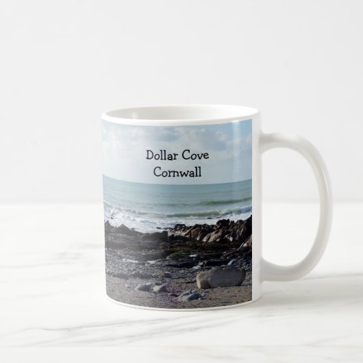 Standort Dollar-Bucht-Cornwalls England Poldark Kaffeetasse (Rechts)