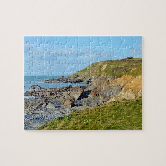 Standort Dollar-Bucht-Cornwalls England Poldark Puzzle (Horizontal)
