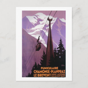 Standseilbahn auf den Brevent Postkarte