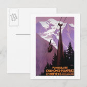 Standseilbahn nach Brevent Mt. Postkarte (Vorne/Hinten)