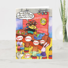 Standup Comic macht Comedy. Crowd Booing. Karte