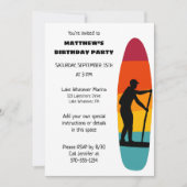 Standup Paddelbrett SUP Custom Party Einladung (Vorderseite)