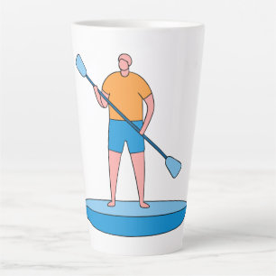 Standup Paddle Board Retro Vintages Design Geschen Milchtasse