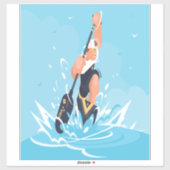 Standup Paddle Boarding Aufkleber (Blatt)