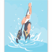 Standup Paddle Boarding Aufkleber (Vorderseite)