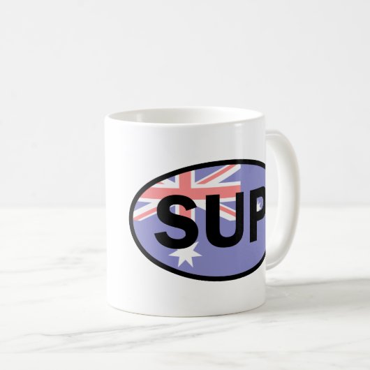 Standup Paddleboard Australia Flag Kaffeetasse (VorderseiteRechts)