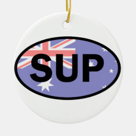 Standup Paddleboard Australia Flag Keramikornament