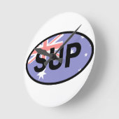 Standup Paddleboard Australia Flag Runde Wanduhr (Winkel)