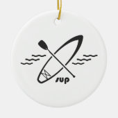 Standup Paddleboarding Keramik Ornament (Vorne)