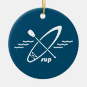 Standup Paddleboarding Keramik Ornament (Vorne)