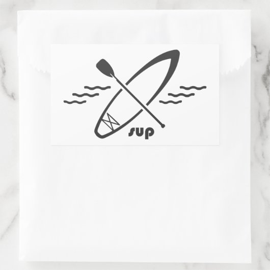 Standup Paddleboarding Rechteckiger Aufkleber (Tasche)
