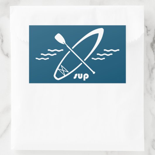 Standup Paddleboarding Rechteckiger Aufkleber (Tasche)