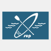 Standup Paddleboarding Rechteckiger Aufkleber (Vorderseite)