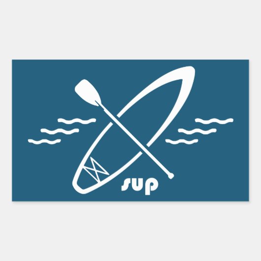 Standup Paddleboarding Rechteckiger Aufkleber (Vorderseite)