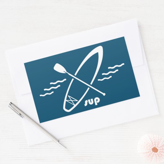 Standup Paddleboarding Rechteckiger Aufkleber (Umschlag)