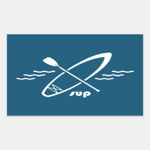 Standup Paddleboarding Rechteckiger Aufkleber