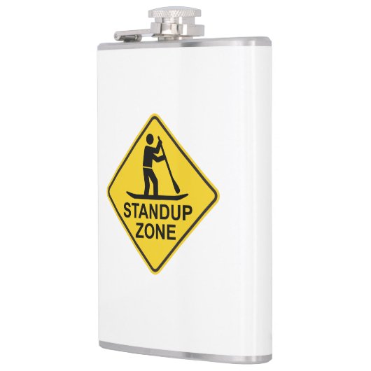 Standup Paddleboarding Zone Road Sign Flachmann (Links)