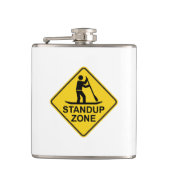 Standup Paddleboarding Zone Road Sign Flachmann (Vorderseite)