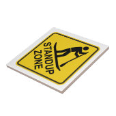 Standup Paddleboarding Zone Road Sign Fliese (Seite)