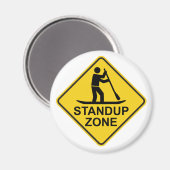 Standup Paddleboarding Zone Road Sign Magnet (Vorderseite/Rückseite)