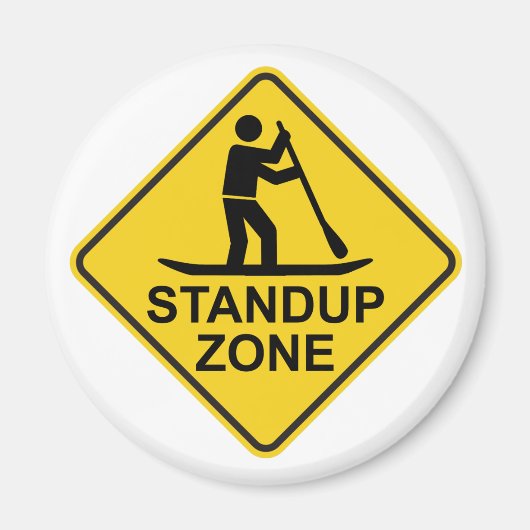 Standup Paddleboarding Zone Road Sign Magnet (Vorne)