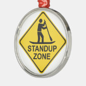Standup Paddleboarding Zone Road Sign Ornament Aus Metall (Links)
