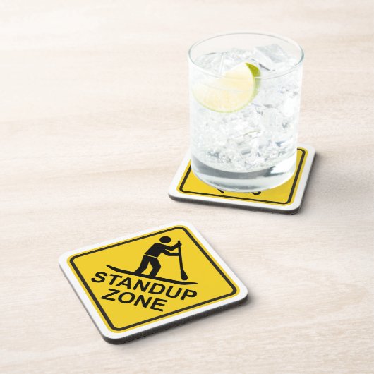 Standup Paddleboarding Zone Road Sign Untersetzer (Rechte Seite)
