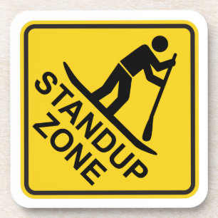 Standup Paddleboarding Zone Road Sign Untersetzer