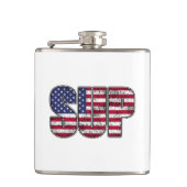 Standup Paddling SUP American Flag Flachmann (Vorderseite)