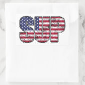 Standup Paddling SUP American Flag Rechteckiger Aufkleber (Tasche)
